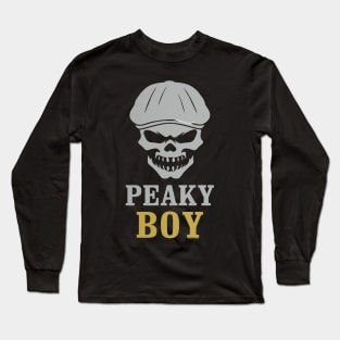 Newsboy Skull Long Sleeve T-Shirt